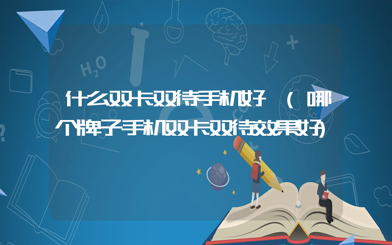 什么双卡双待手机好 (哪个牌子手机双卡双待效果好)